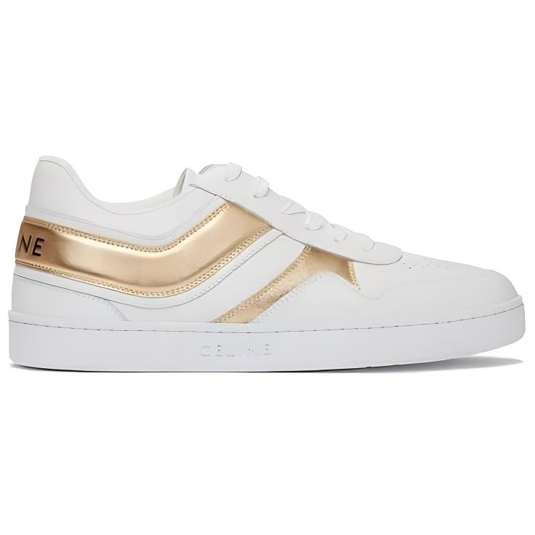 CELINE Stylish Skateboarding Shoes Women's White Gold купить в интернет-магазине Yoocart с быстрой доставкой по России.
