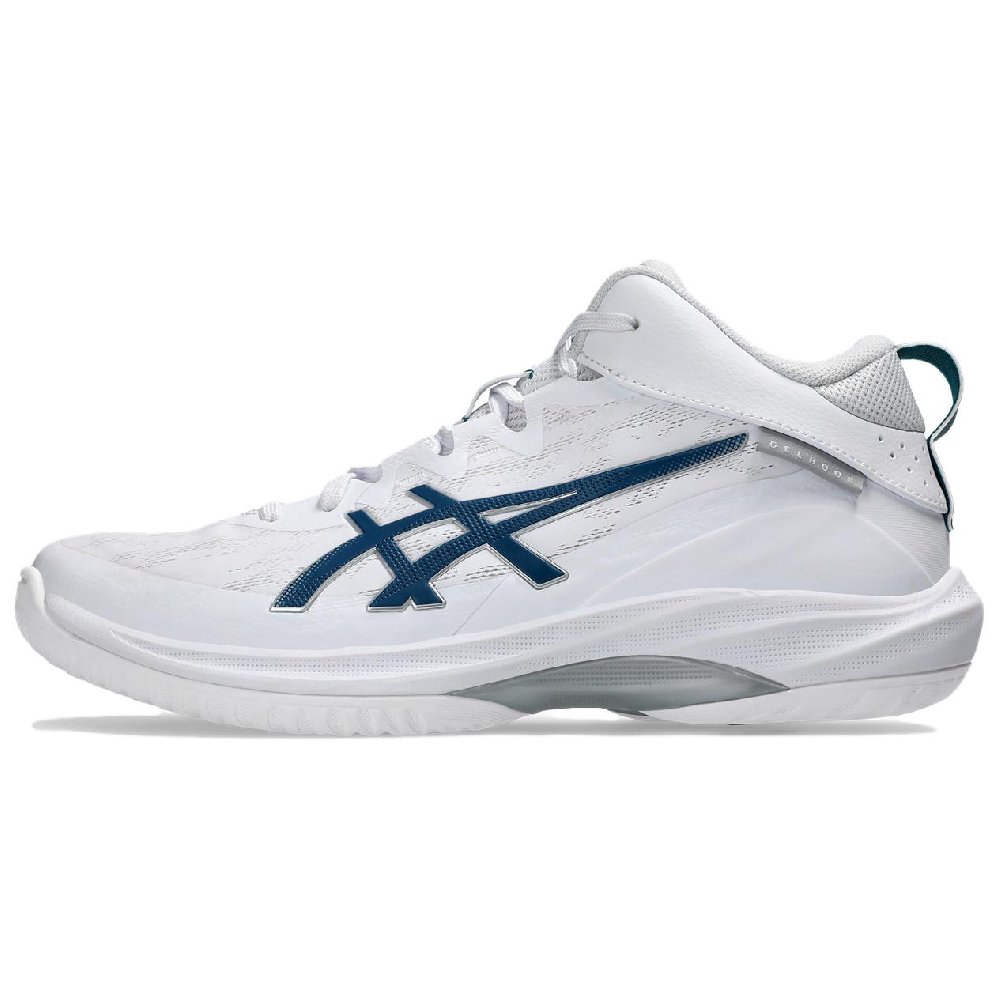 Asics GELHOOP V17 Shock Absorbers Low Top Basketball Shoes Unisex White Blue