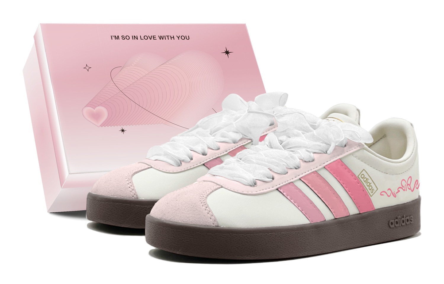 Adidas Vl Court Classic Skateboard Shoes Unisex Low top White