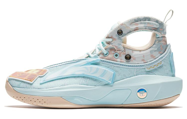 Anta KT8 Shock Absorbers Slip Resistant Abrasion Resistant High top Basketball Shoes Men's Blue