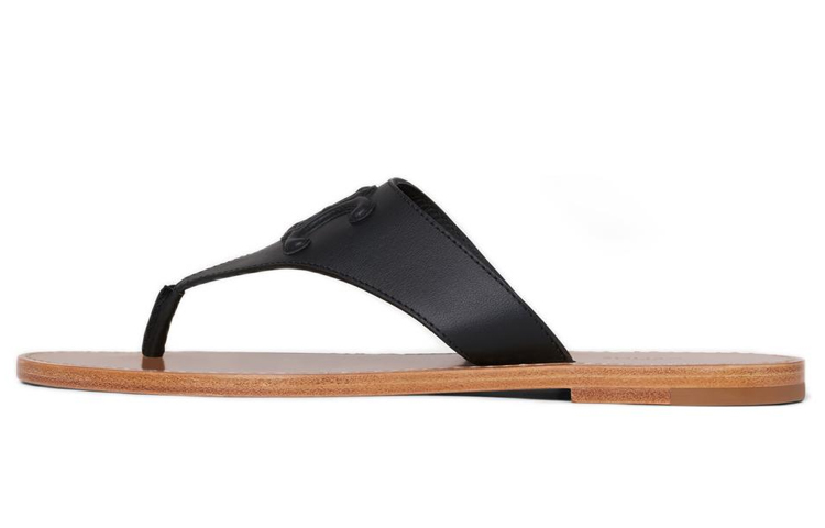 CELINE Triomphe Odor Resistant Flip Flops Women's Black