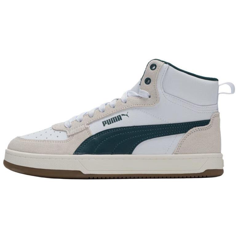 PUMA Caven 2.0 Anti Slip Wear Resistant Mid Top Skateboard Shoes Unisex White Beige Green