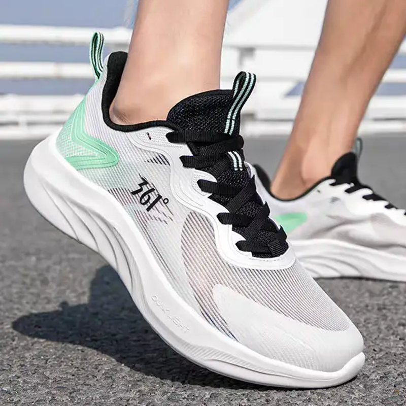 361° Durable Breathable Low-Top Sprint Running Shoes Men's White Green купить в интернет-магазине Yoocart с быстрой доставкой по России.