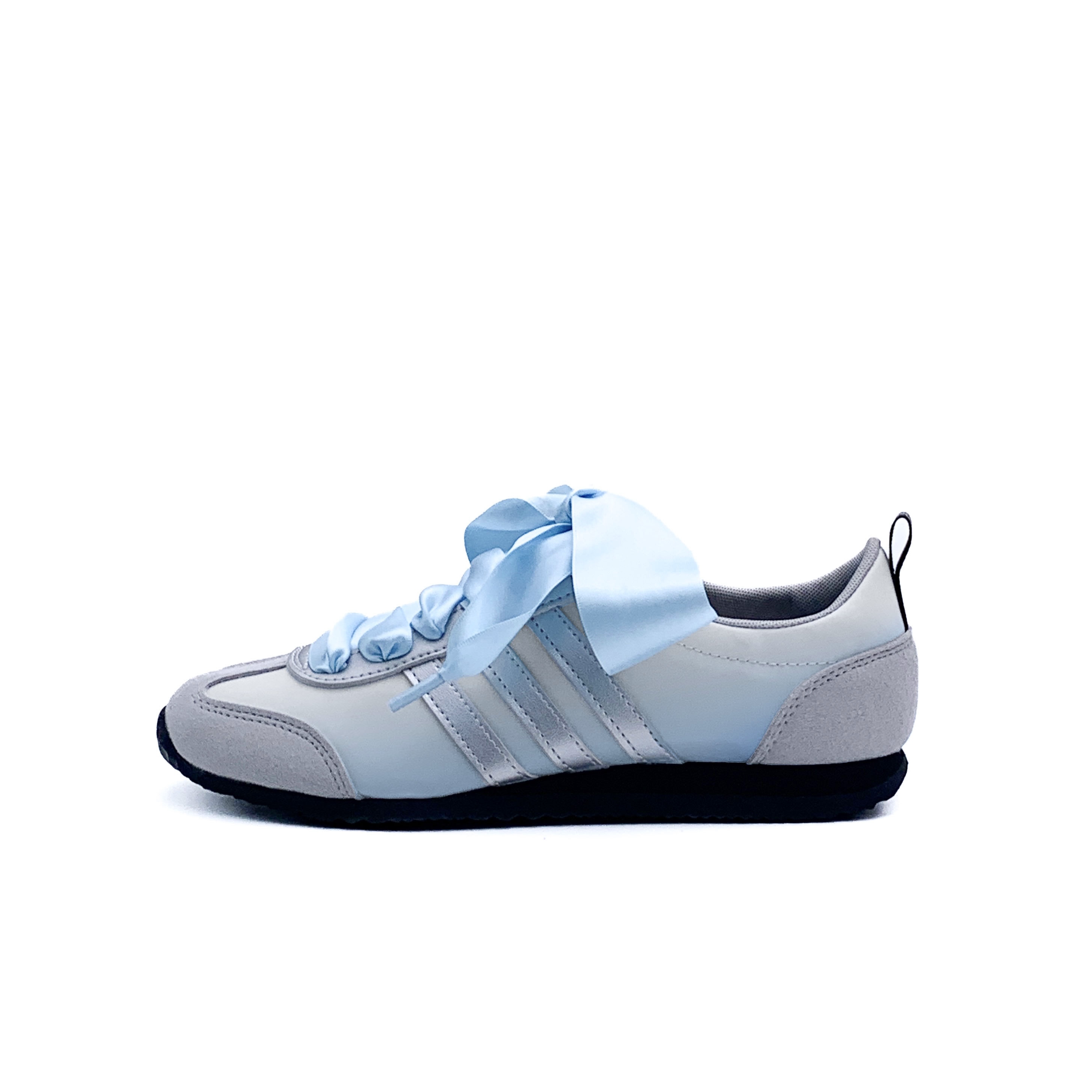 Adidas VS JOG 2.0 Light Blue Dreamy Breathable And Slip Resistant Low top Casual Shoes Unisex Blue Silver