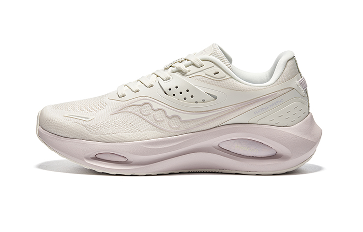 Saucony Phoenix LS Slip Resistant Abrasion Resistant Low top Running Shoes Women's White Pink