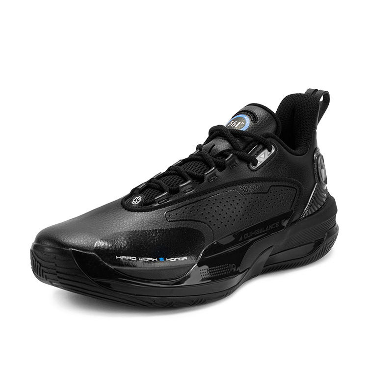 361° Abrasion Resistant Shock Absorbers Low top Basketball Shoes Men's Obsidian Black
