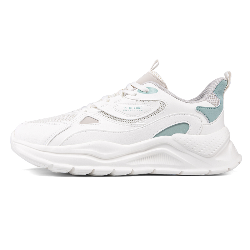 361° Breathable And Lightweight Low Top Casual Shoes Women's White Green