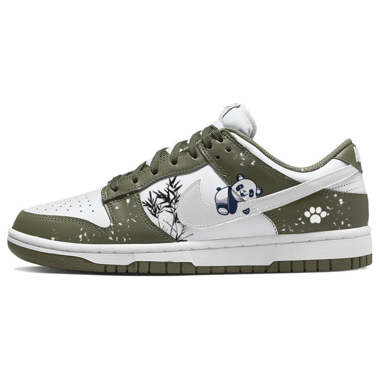 Nike Dunk Skateboard Shoes Women's Low-Top Green/White