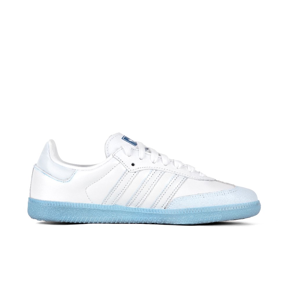 Adidas Originals SAMBA OG Anti-Slip Wear-Resistant Low-Top Skateboard Shoes Unisex White Blue