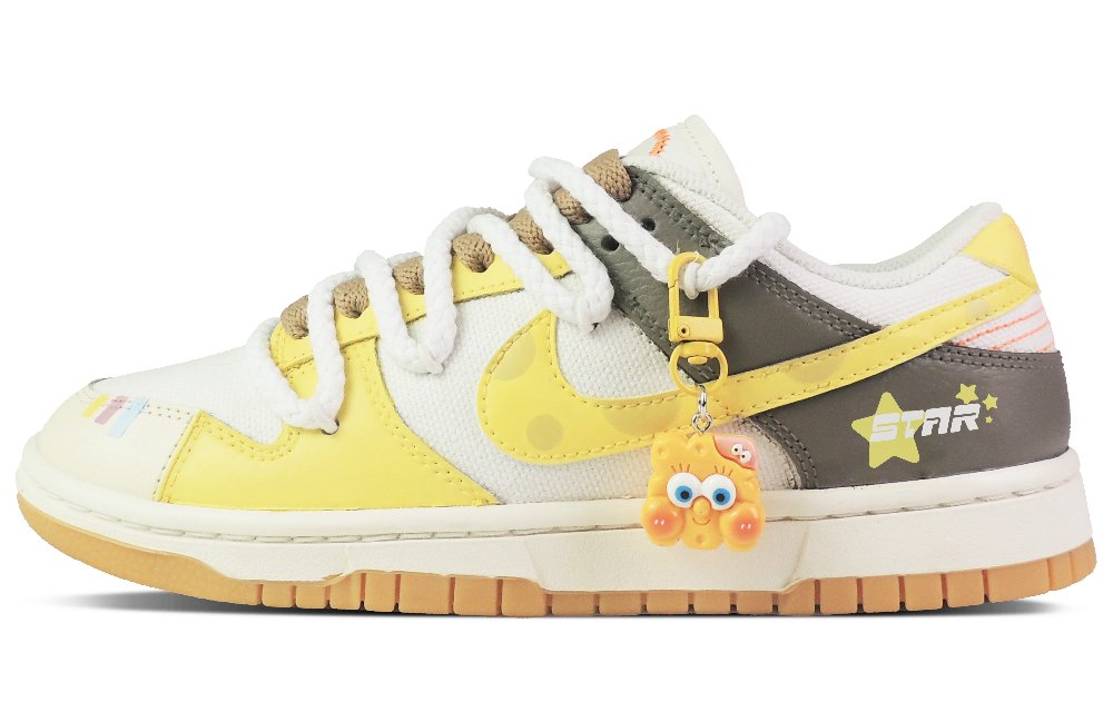 Nike Dunk Ocean Little Twin Stars Anti-Slip Wear-Resistant Low-Top Skateboard Shoes Unisex Yellow