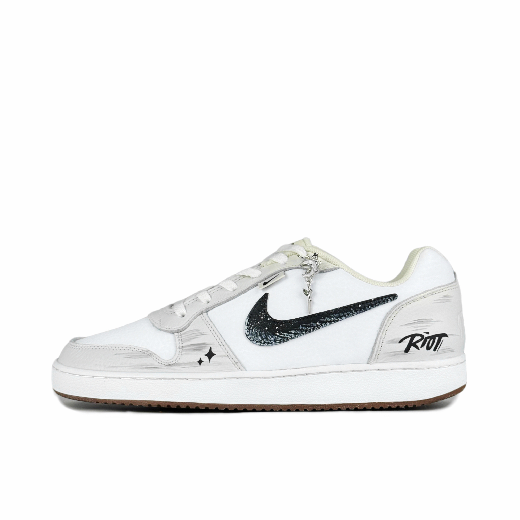 Nike EBERNON Outrage Ice Abrasion Resistant Low top Skateboard Shoes Men's Gray