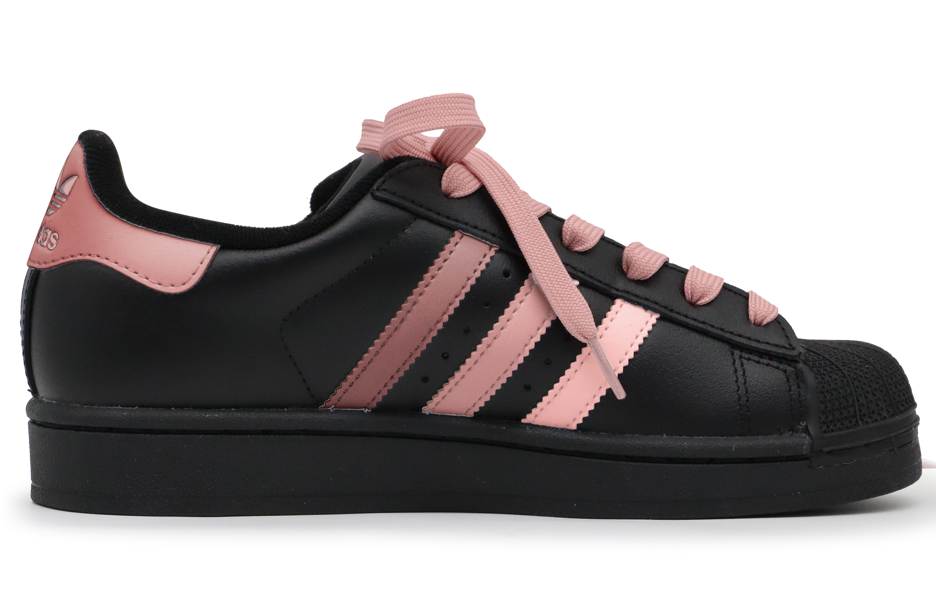 Adidas Originals SUPERSTAR Abrasion Resistant Low Top Skateboard Shoes Unisex Black Pink купить в интернет-магазине Yoocart с быстрой доставкой по России.