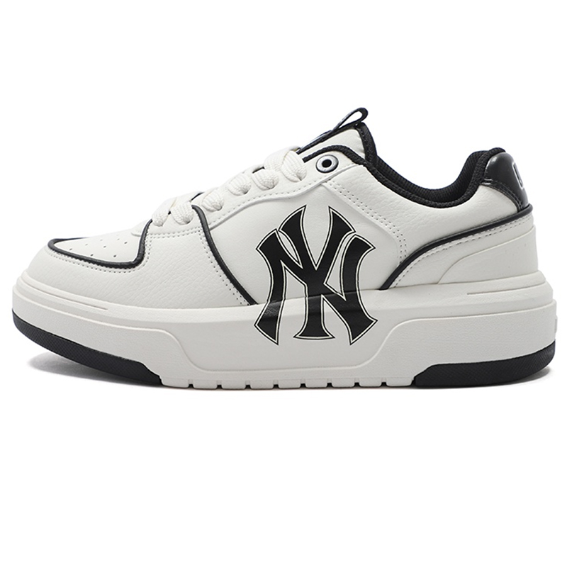 MLB Chunky Liner Anti-Slip Wear-Resistant Low-Top Skateboard Shoes Unisex Beige Brown