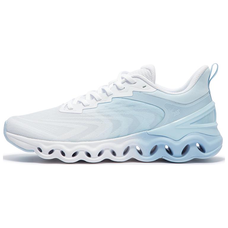 361° Cushioning Abrasion Resistant Lightweight Low Top Running Shoes Men's White Blue