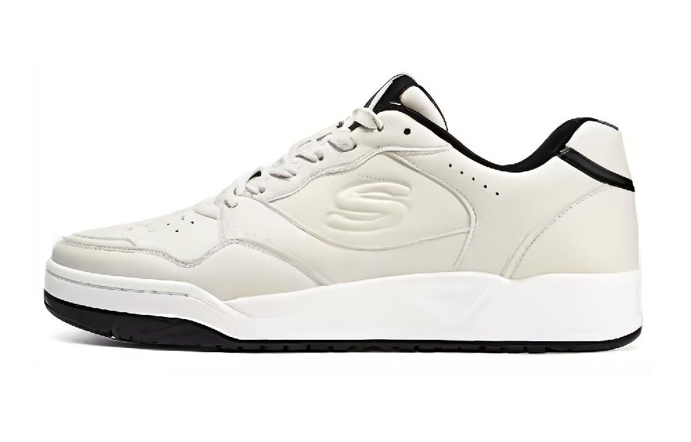 Skechers Street Cushioning Wear-Resistant Low-Top Skateboard Shoes Men's Ivory