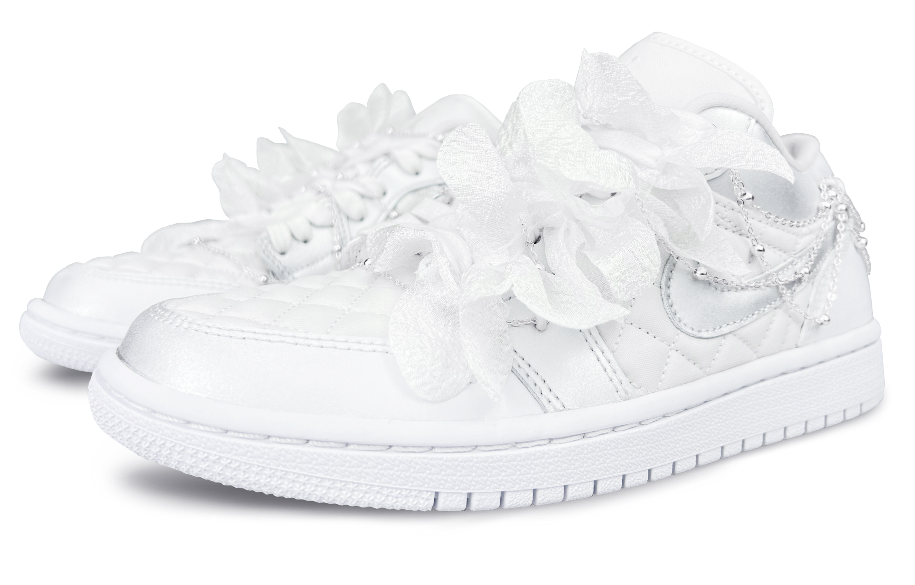 Jordan Air Jordan 1 Low-Top Vintage Basketball Shoes Women's Silver White купить в интернет-магазине Yoocart с быстрой доставкой по России.