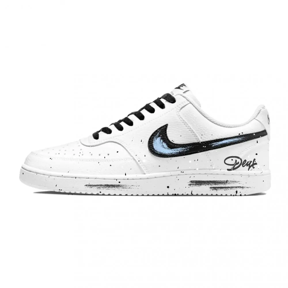 Nike Court Vision 1 Low Top Skateboard Shoes Men's White