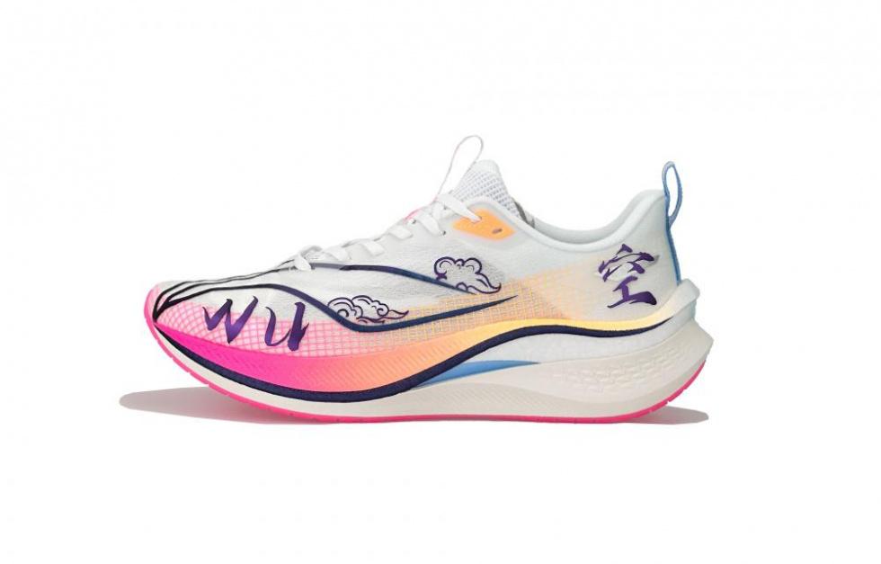 LiNing Red Hare 7 Pro Cushioned Slip-Resistant Breathable Low-Top Casual Running Shoes Men's White Purple