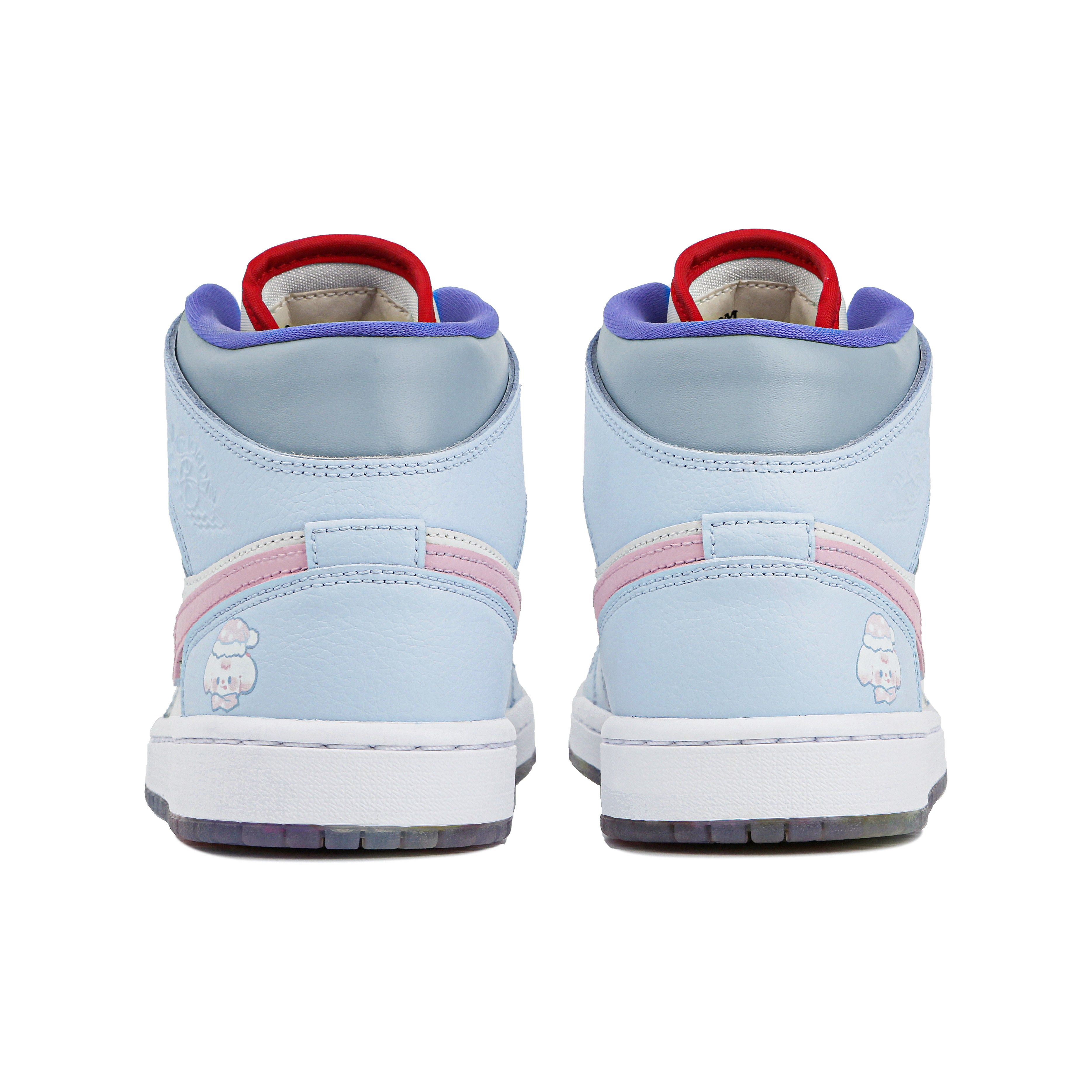 Jordan Air Jordan 1 Abrasion-Resistant Mid-Top Vintage Basketball Shoes GS Pink Blue купить в интернет-магазине Yoocart с быстрой доставкой по России.