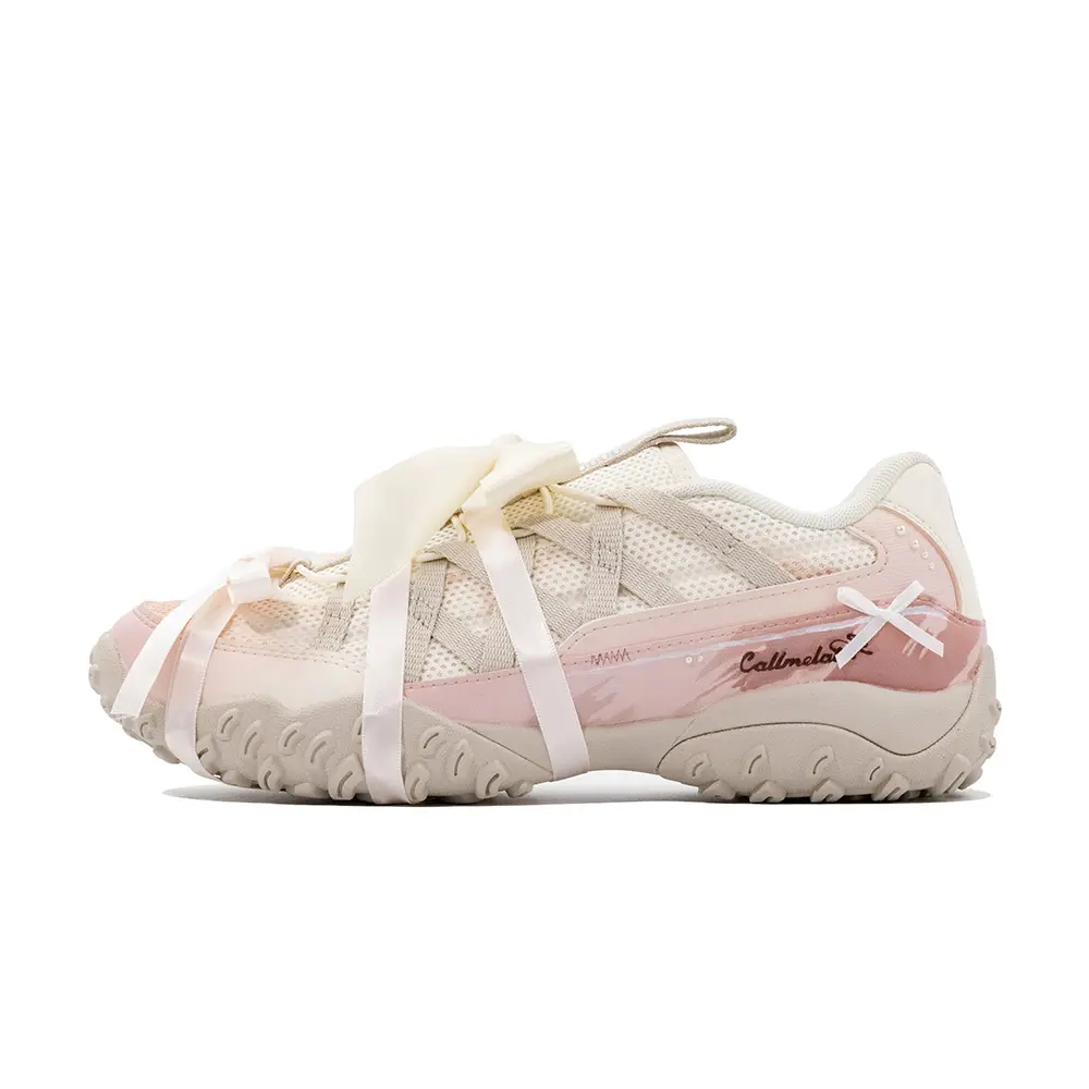 FILA Eschape Ballet Fantasy Slip Resistant, Abrasion Resistant, Breathable Low Top Chunky Sneakers Women's Pink