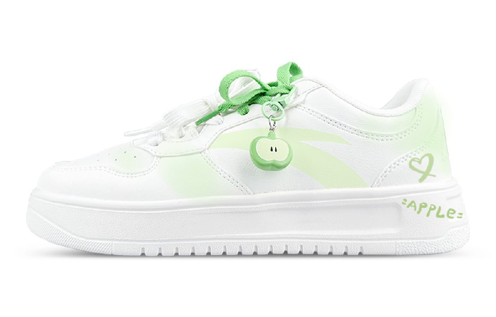 Anta Relaxed Wear resistant And Lightweight Low top Skateboard Shoes Women's White Green