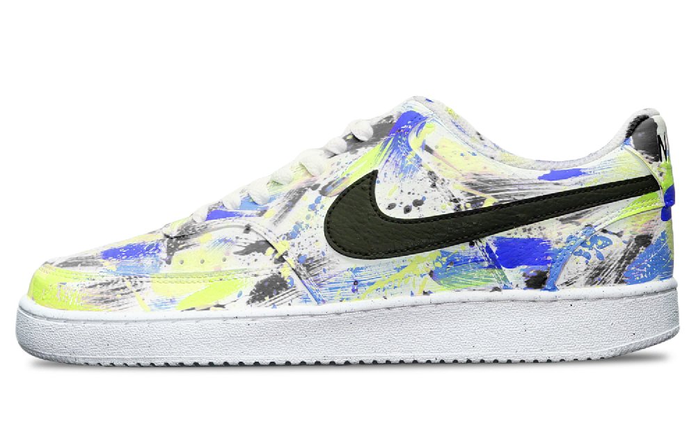 Nike Court Vision 1 Skateboard Shoes Men Low-Top Black/Yellow/Blue