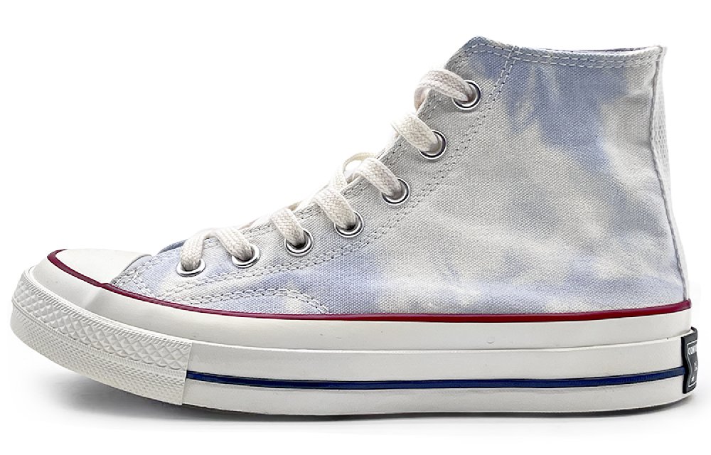 Converse 1970s Anti Slip And Wear Resistant Water Resistant High Top Canvas Shoes Unisex White Blue