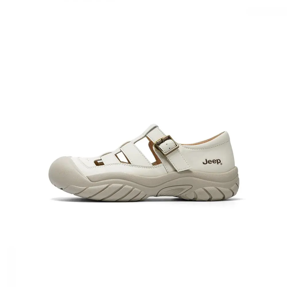 Jeep Shock Absorbers Abrasion Resistant Slip Resistant Low top Casual Shoes Women's Ecru