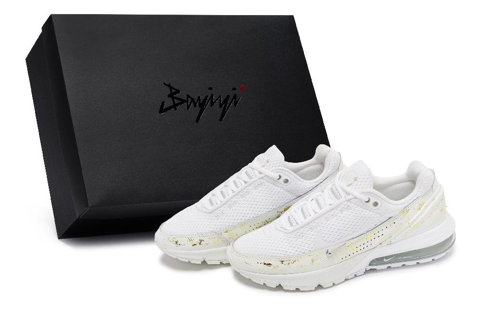 Nike Air Max Pulse Fallen Feather Gold Abrasion Resistant Low Top Casual Shoes Women's White Gold Beige Yellow