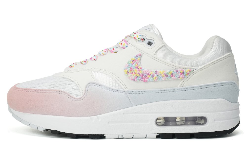 Nike Air Max 1 Sweetheart Macarons Anti-Slip Wear-Resistant Low-Top Casual Shoes Women's Blue Pink White