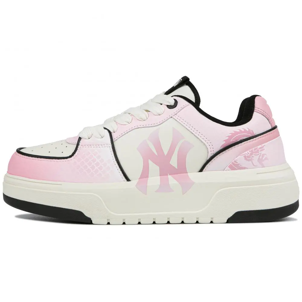 MLB Chunky Liner Low top Skateboard Shoes Unisex White Pink