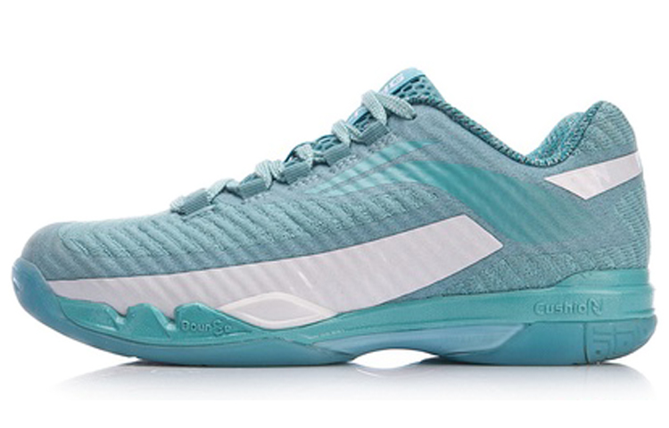 LiNing Pioneers Rebound Cushioning Breathable Wear-Resistant Low-Top Badminton Shoes Women's Ocean Blue