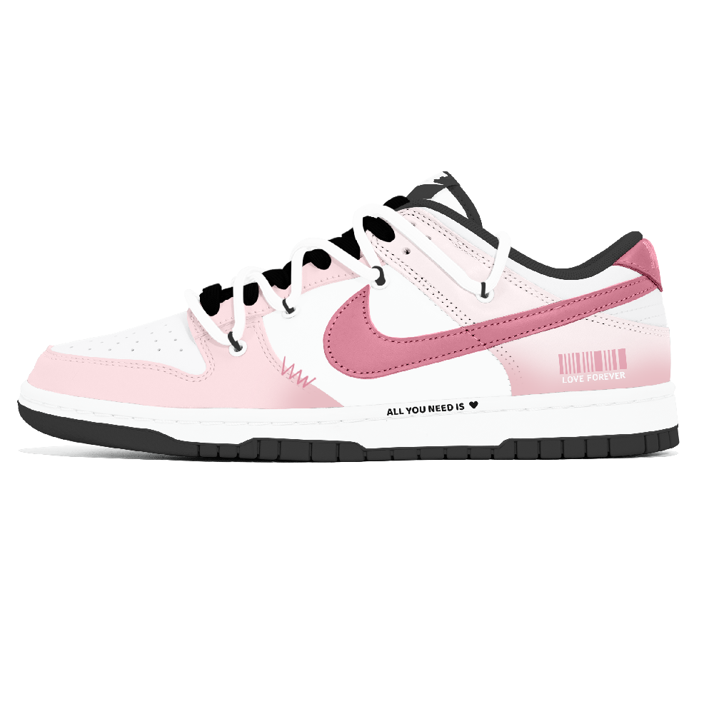 Nike Dunk Lemon Joy Abrasion Resistant Low Top Skateboard Shoes Men's Peach Pink
