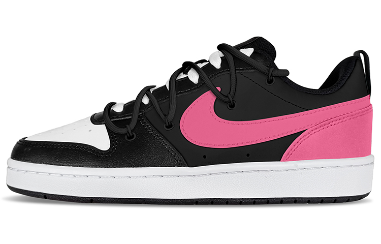 Nike Court Borough Low 2 Non-slip Lightweight Low-Top Skateboard Shoes Women's Pink Black
