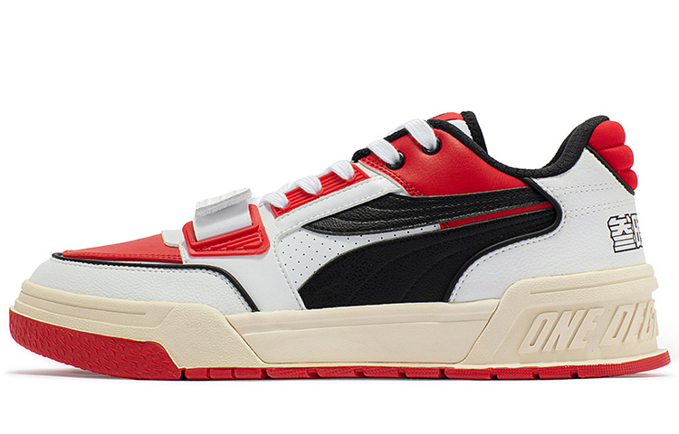 361° Wear-Resistant Low-Top Skateboard Shoes Men's White Black Red