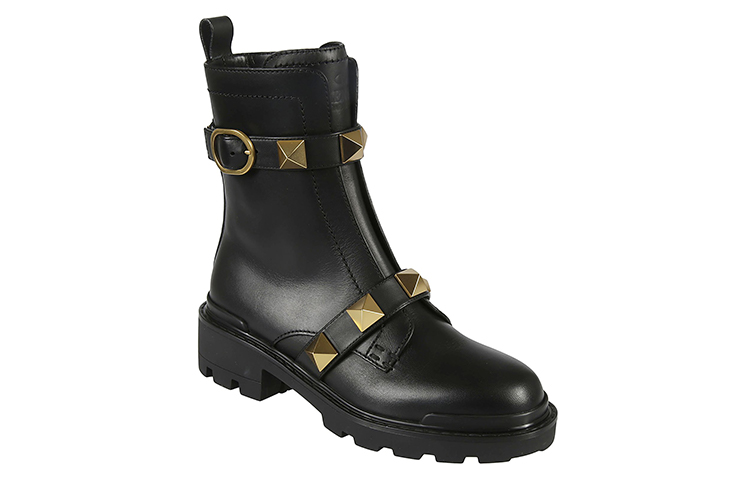 Valentino Roman Stud Ankle Boots Women's Black
