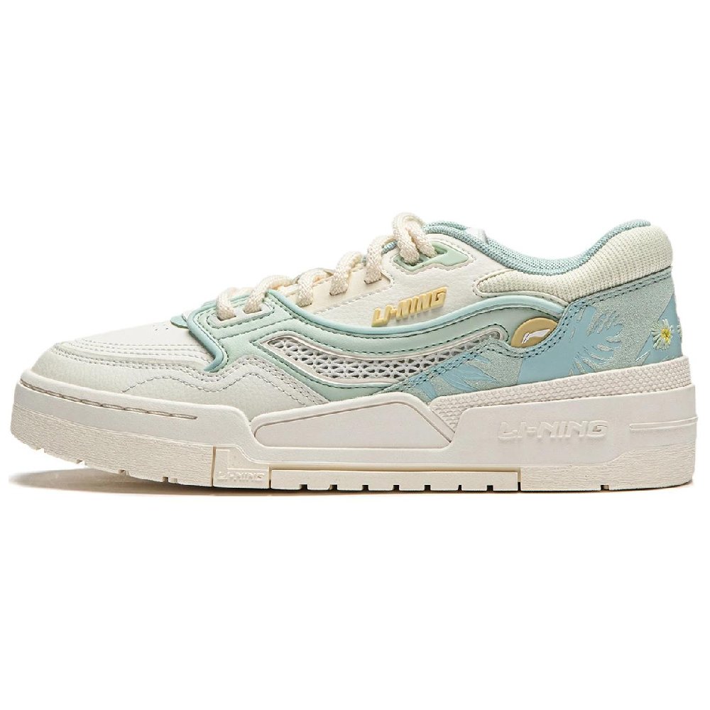 LINING 001 BTC Skateboard Shoes Women's Low top Ivory/Light Moss Green