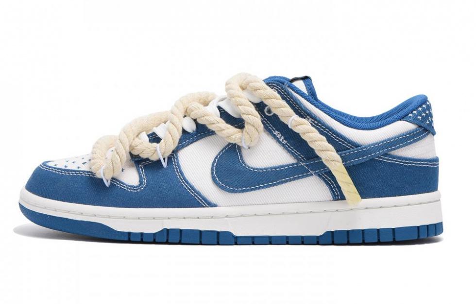 Nike Dunk Skateboard Shoes Men Low-Top Blue White