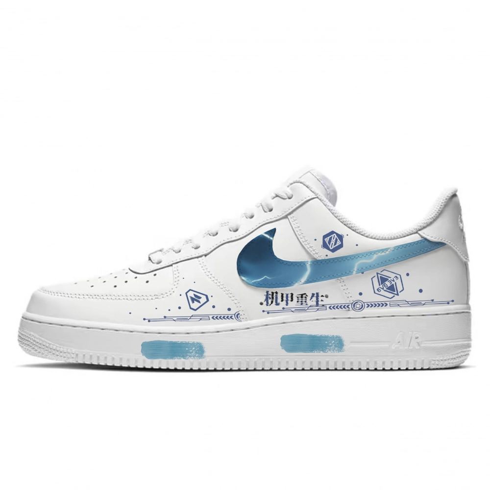 Nike Air Force 1 Abrasion Resistant Low Top Skateboard Shoes Unisex White