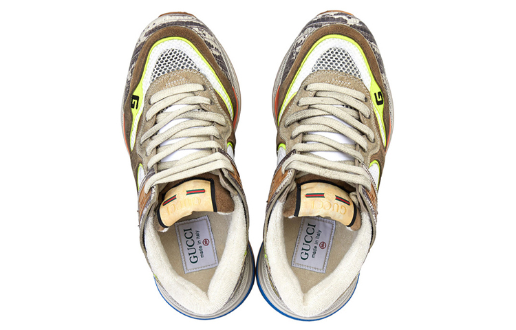GUCCI Ultrapace Low Top Casual Shoes Women's Brown Yellow купить в интернет-магазине Yoocart с быстрой доставкой по России.