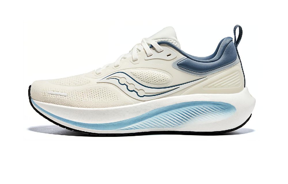 Saucony Surge 3 Coverage Rebound Lightweight Low-Top Casual Running Shoes Men's White Blue