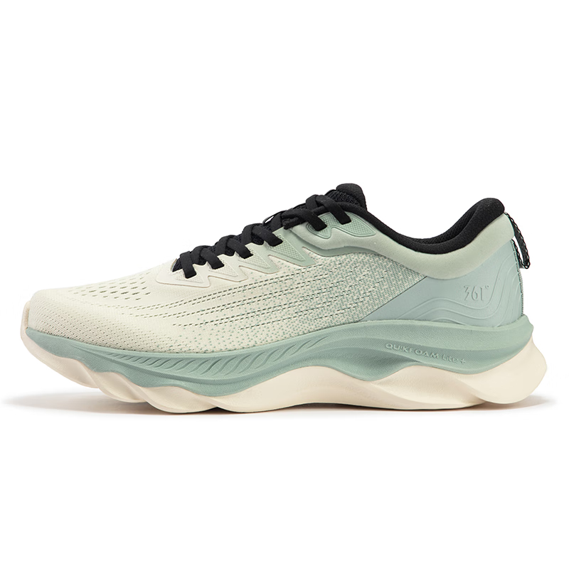 361° Cushioning Breathable Low-Top Casual Running Shoes Men's Beige Green