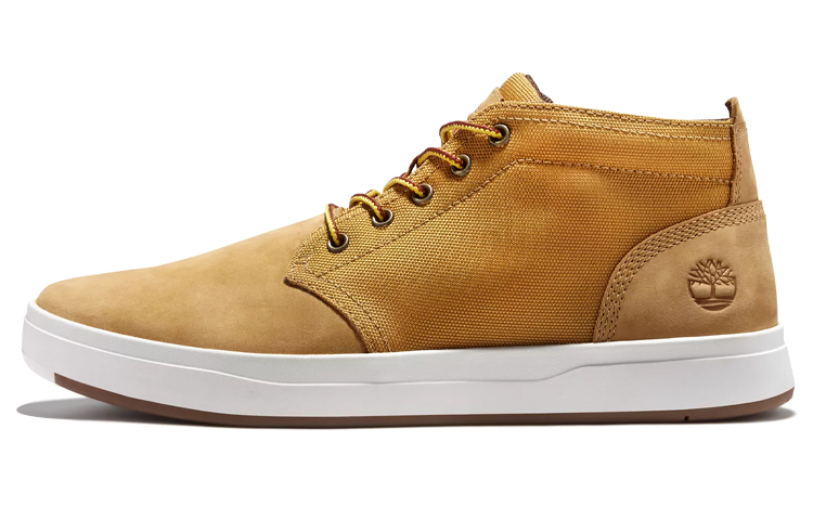 Timberland Davis Square Chukka Leather And Fabric Boots 'Wheat'