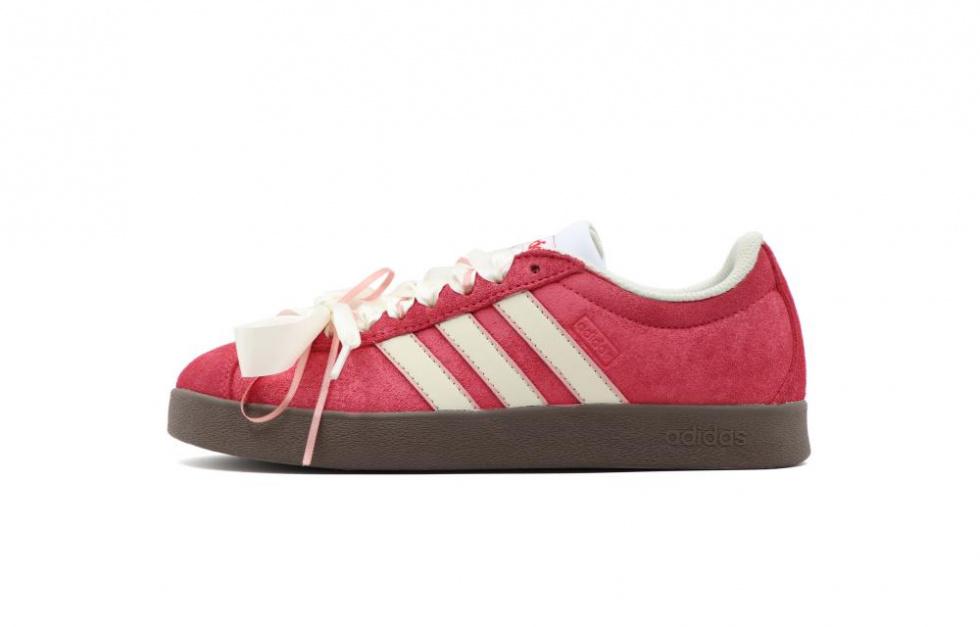 Adidas Neo Vl Court Classic Low-Top Skateboard Shoes Unisex Berry