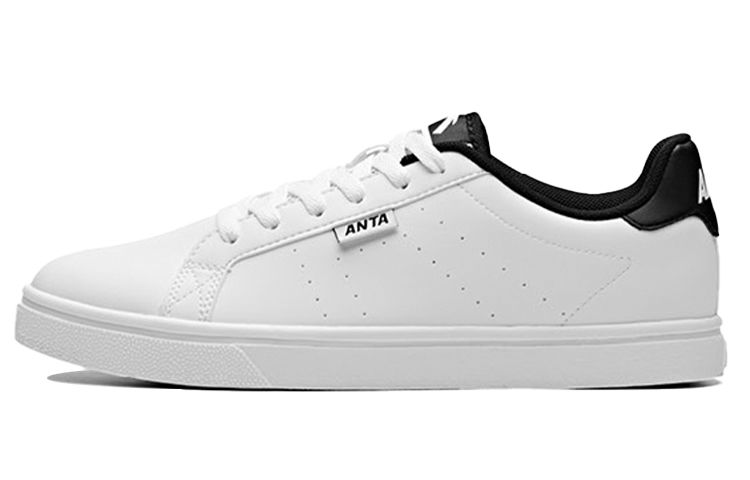 Anta Life Collection Slip-Resistant Cushioning Low-Top Skateboard Shoes Men's White Black