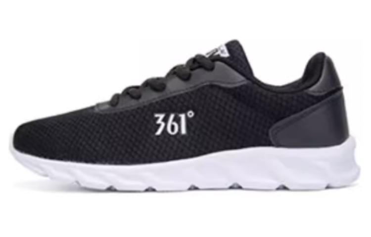 361° Cushioning Wear-Resistant Low-Top Running Shoes Women's Black White