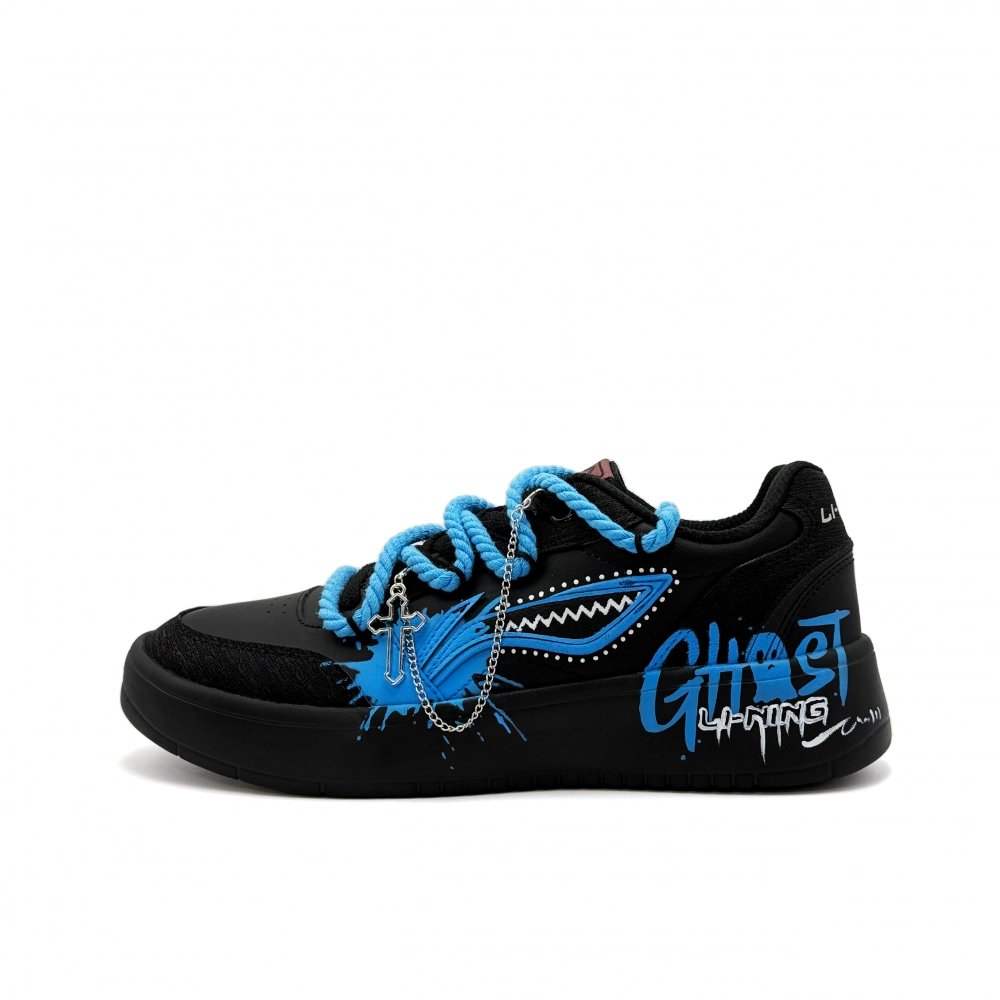 LiNing Yuanbao V3 Abrasion Resistant Height Increasing Low top Skateboard Shoes Men's Black
