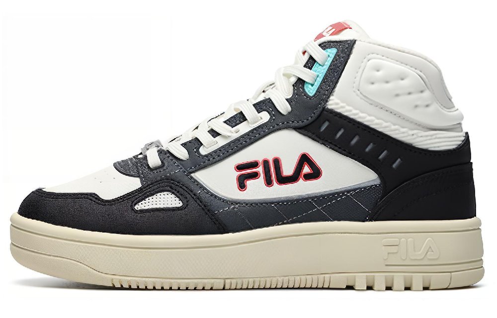 FILA Glory Mid High Top Vintage Basketball Shoes Women's Black White
