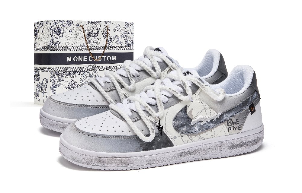 Nike Court Borough 2 Nautical Storm Cushioning Wear-Resistant Low-Top Skateboard Shoes Men's Gray