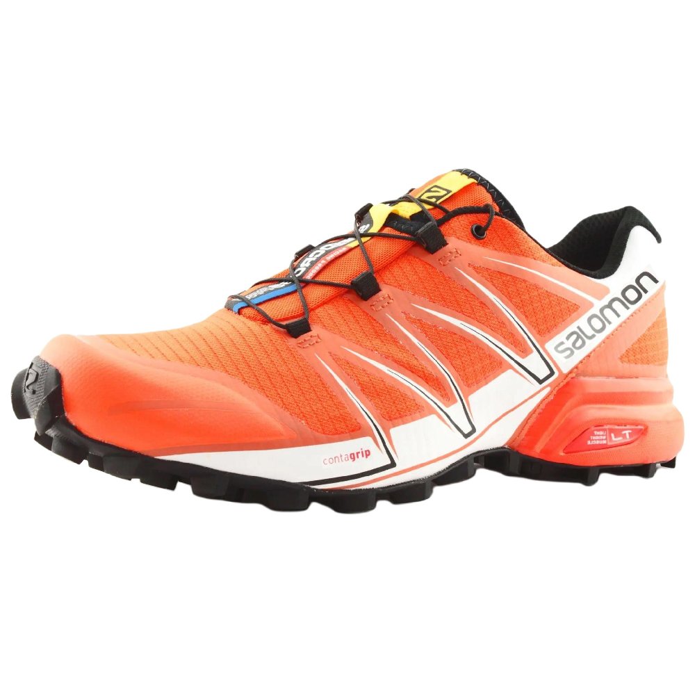 SALOMON SPEEDCROSS PRO Abrasion Resistant Low Top Running Shoes Men's Orange White